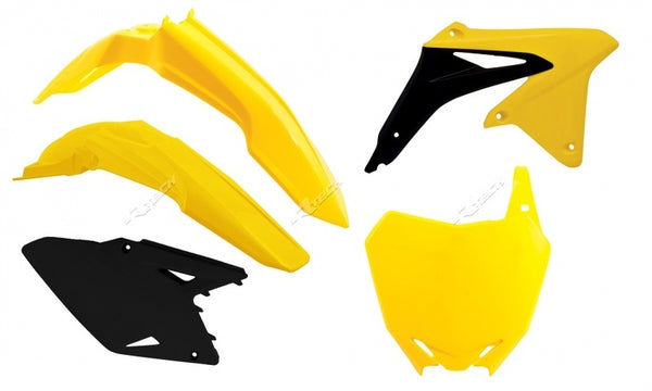 RaceTech Plastic Kit OEM Color (2017) Yellow/Black Suzuki RM-Z450 R-Kitrmz-OEM-598