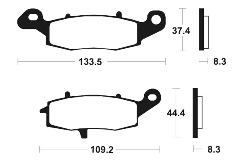 Tecnium Sintered Metal Brake Pads - MTR204 1090559