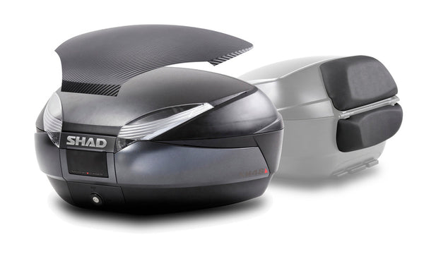 Shad SH48 DG Top Case + Backrest - tmavě šedá /matný uhlík (D0B48306R)