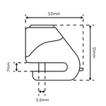 Oxford XD5 Disc Lock - 5mm žlutá/černá LK205