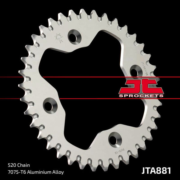 Aluminium Ultra -Light Reaar Sprock 881 - 520 JTA881.38BLK