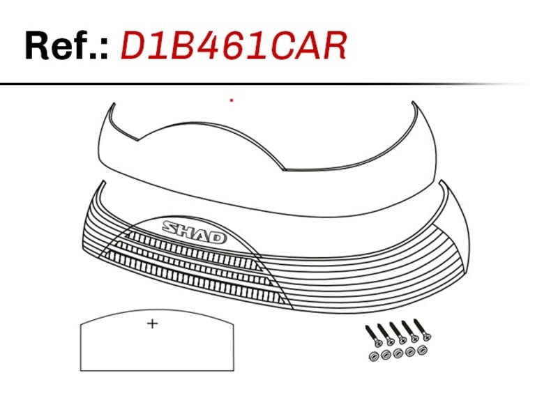 Shad SH46 Top Case Relfletor - White D1B461CAR