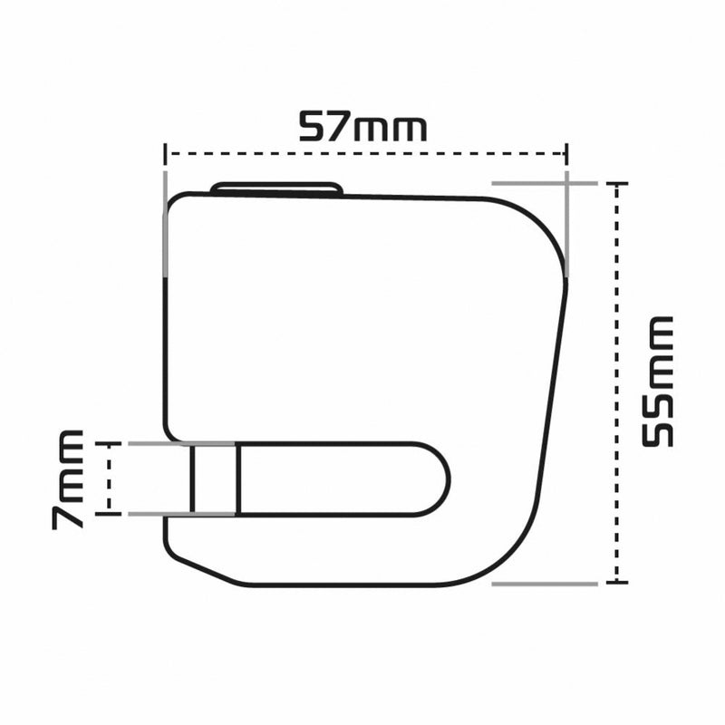 Oxford Micro XA5 Alarm Disc Lock - černý LK214