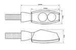 Indikátory LED LED Highsider CNC LED LET LIGHT BRONX, Černé, tónované sklo, E-schválené, (Pair) 204-2860