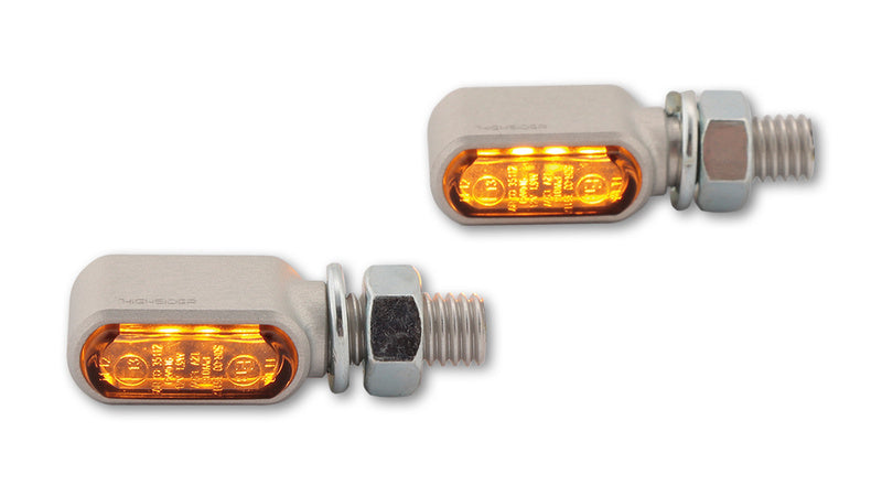 Indikátory LED LED Highsider CNC LED LIDT BRONX, stříbro, tónované sklo, E-schválené, (Pair) 204-2861