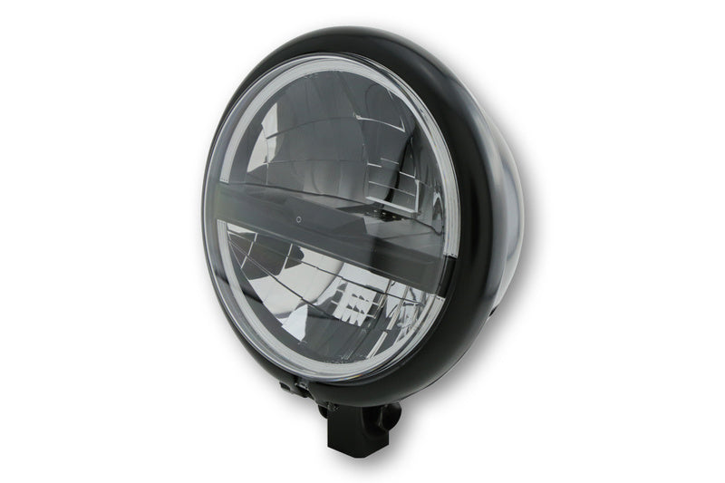 Highsider 5 3/4 "LED LED světlomety Bates Style typ5, černá 223-213