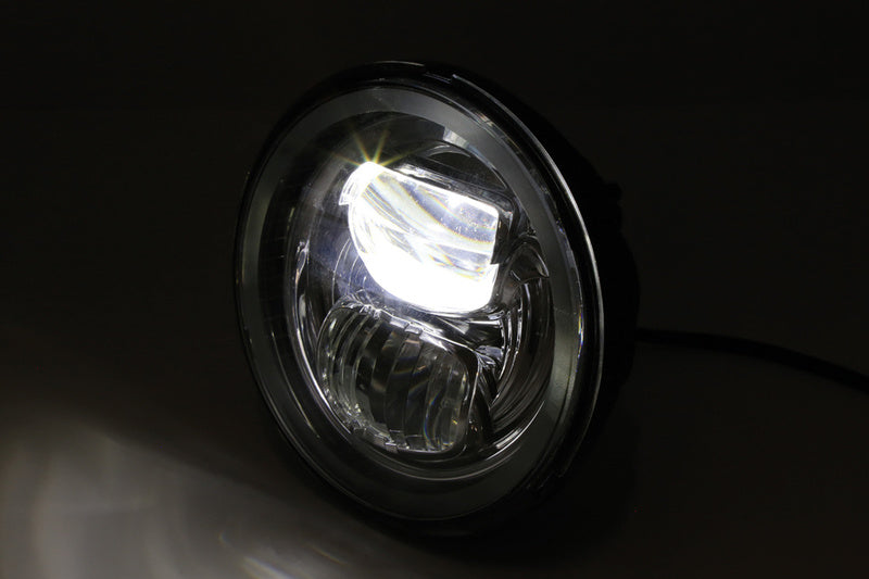 HIGHSIDER LED LED HLAVNÍ HLAVNÍ SVĚTLA VSTUP TYPE7 S SVĚTOVÝM PROZ, ROUND, CHROME, 5 3/4 ”226-020