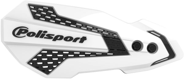Police MX Flow Handguards White / Black - Kawasaki KX250F / 450F 8308200039