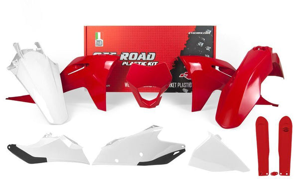RaceTech Plastic Kit-Red/White pro plyn EC/EC-F R-KITGAS-OEM-621