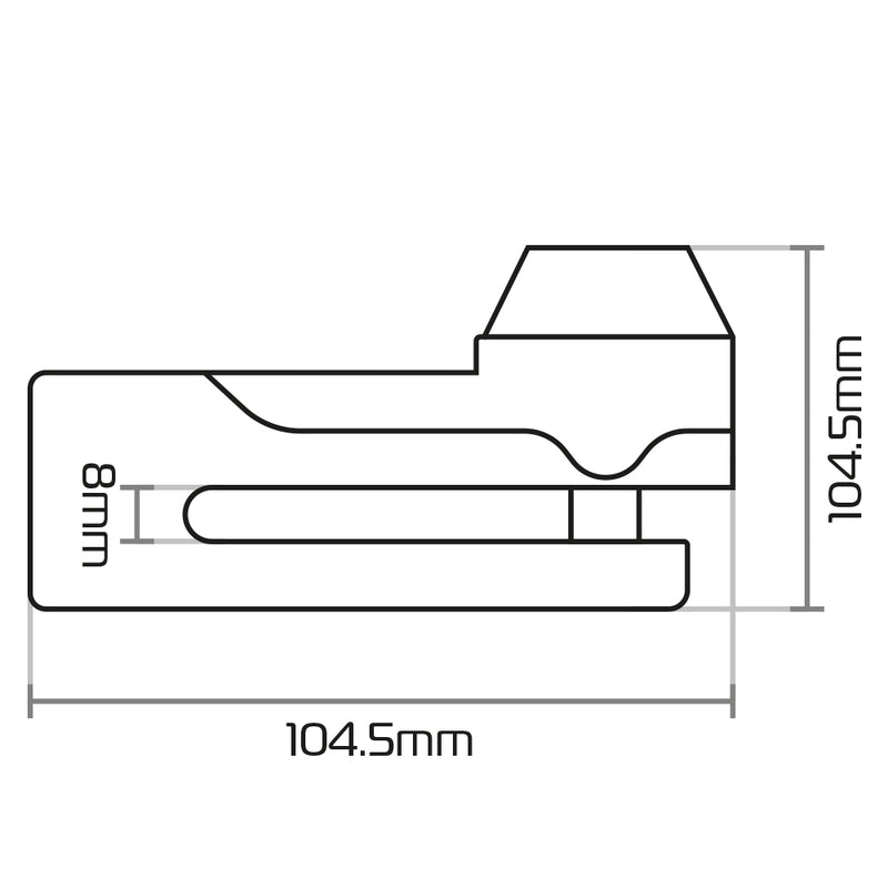 Oxford Titan Ø10mm Pin Disc Lock - černý LK485