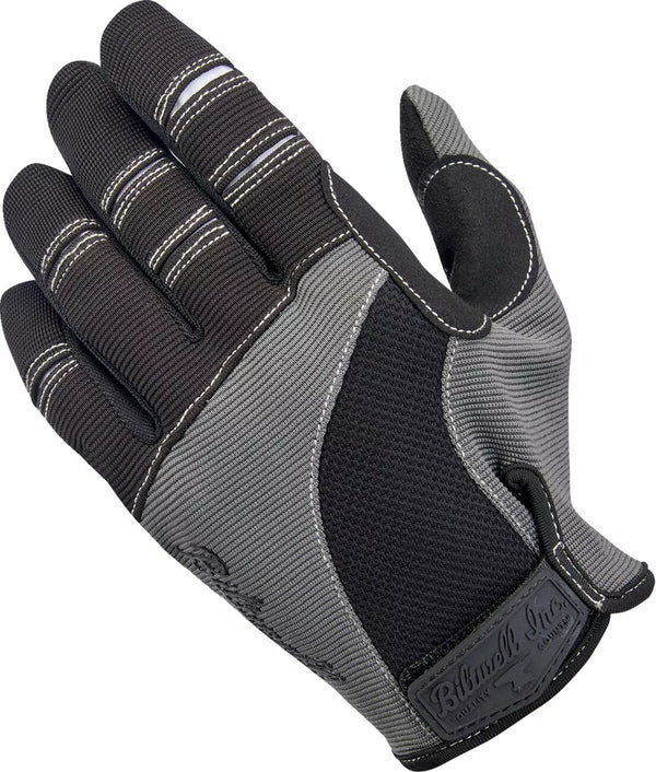 BILTWELL GLOVES MOTO GRY/BLK LG 1501-1101-004