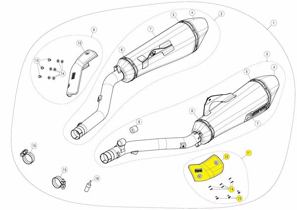 Akrapovic misc p-hsb16r1l/a1 p-hsb16r1l/a1