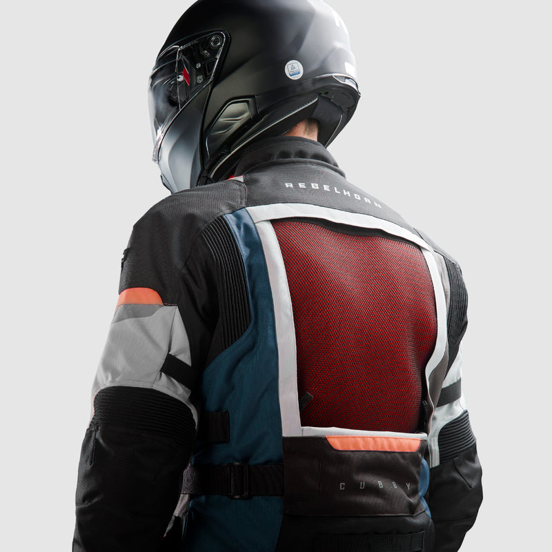 Rebelhorn Textile MC Jacket Cubby v Grey /Red /Blue