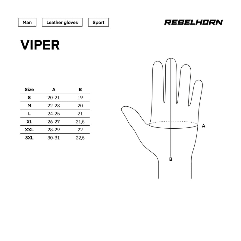 Rebelhorn MC Gloves Viper Black /Red