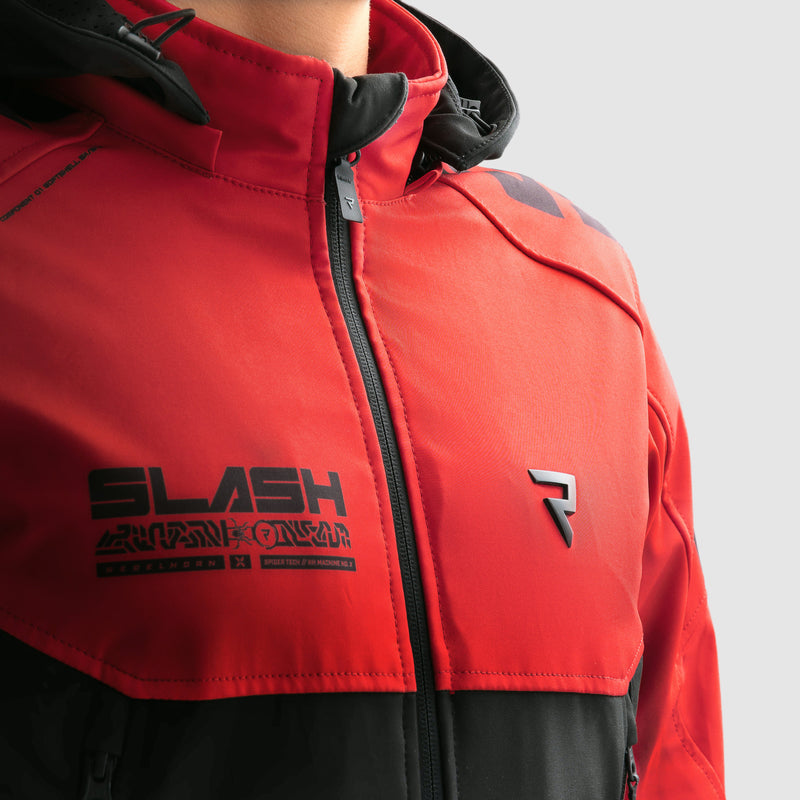 Softshell MC-Jacket Rebelhorn Slash Black /Red