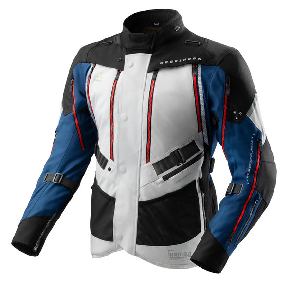 Rebelhorn Textile Motorcycle Jacket Hardy 3.0 Blue / Gray / Red 