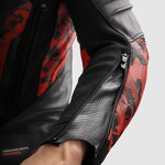 Rebelhorn mc-leather jacket veloce black /camo red