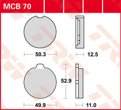 TRW brzdová destička TRW MCB70 MCB70