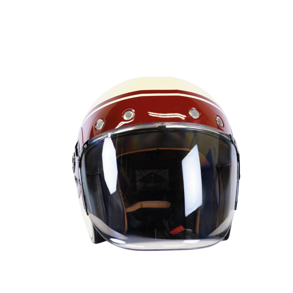 SMK Jet MC Helmet Retro Seven White /Red