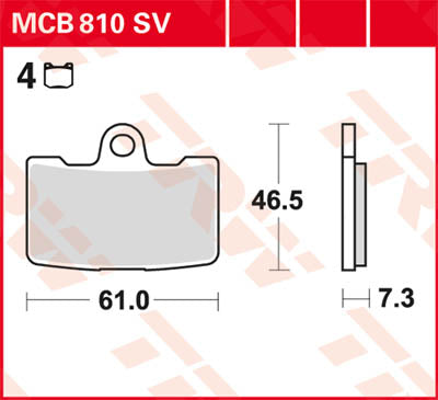 TRW BRAKE PAD TRW MCB810SV MCB810SV