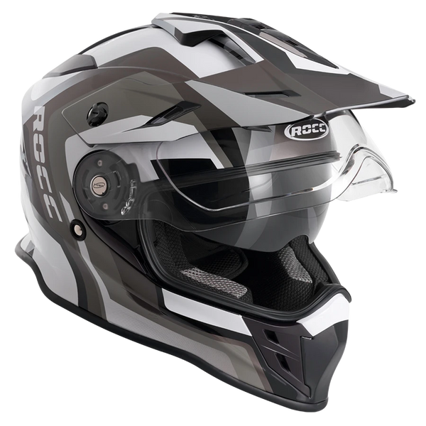 ROCC 781 Adventure Motorcycle Helmet Black / Gray 
