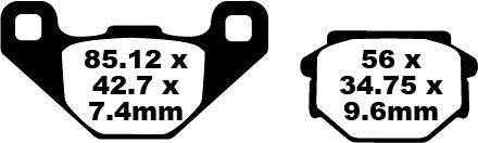 Brzdová destička EBC FA vypadá organicky FA382