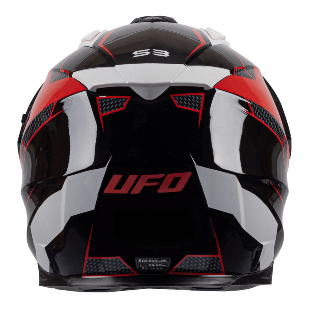 UFO Adventure MC Helmet Aries Black /Red