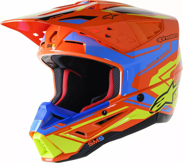 Alpinestars Cross MC Helmet Supepetech M5 Action 2 Orange /Chřipka
