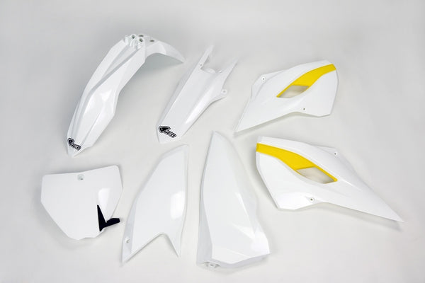 UFO Plastová souprava OEM Color (2014) White/Yellow Husqvarna Hukit613@999W
