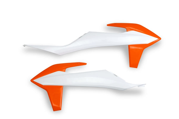Radiátor UFO kryty Orange/White KTM EXC/SX/EXC-F/SX-F KT04092#999W