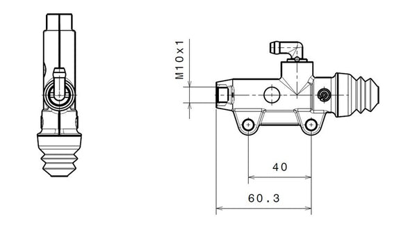Brembo zadní brzdový válec Ø13 mm - černá - 910.A903.90