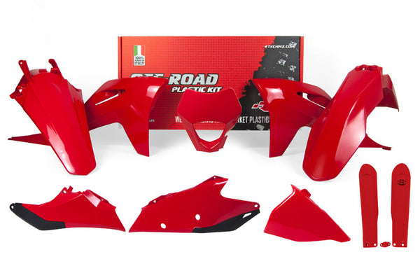RaceTech Plastic Kit-7 Části černá/červená na plyn R-Kit Gas-RG0-621
