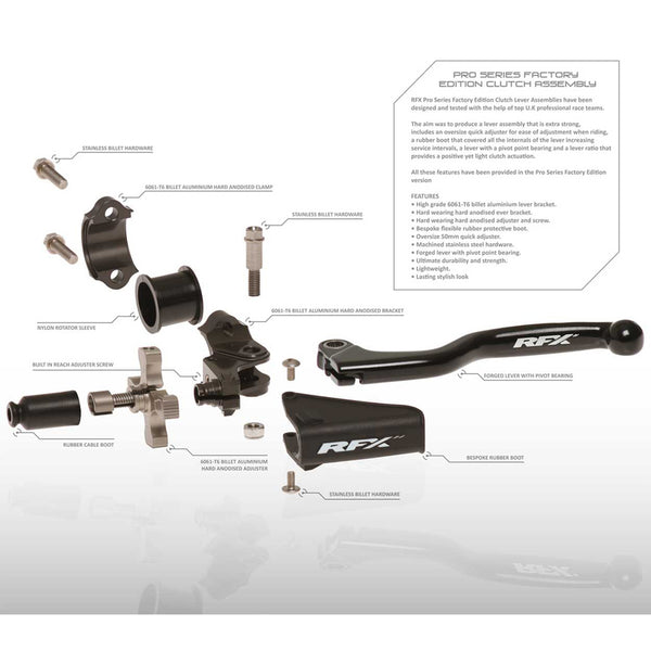 RFX Pro Clutch Assembly Replacement Rubber Boot (Black) With RFX LOGO FXCA9060199BK