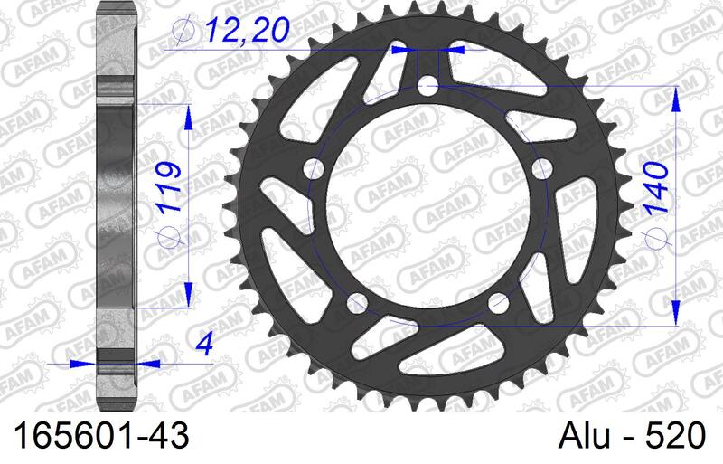 AFAM aluminum rear spoken 165601 - 520