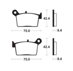 Tecnium Organic Metal Brake Pads - MA498 1122848