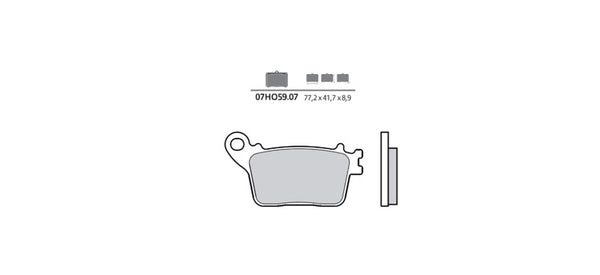 Brembo uhlíkové keramické brzdové destičky - 07HO5907 07HO5907