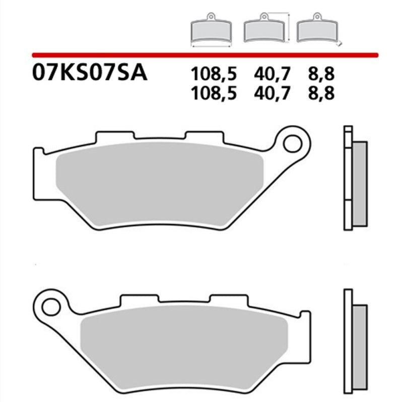 BREMBO Sintered Brake pads - 07KS07SA 07KS07SA