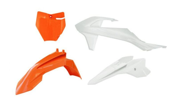 RaceTech Plastic Kit-4 Parts Orange /White na KTM R-KitKTM-AR4-050