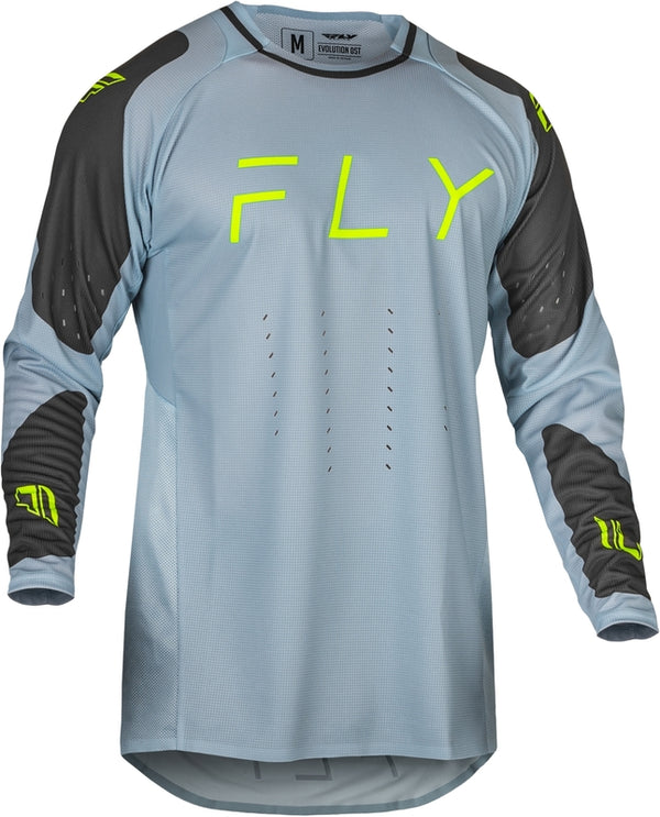 Fly Racing Evolution DST Jersey - Ice Gray/Charcoal/Neon Green 377-121L