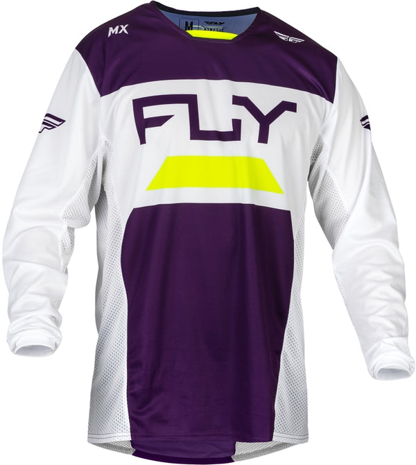 Fly Racing Kinetic Reload Jersey-Deep Purple/White/Hi-Vis 377-521X