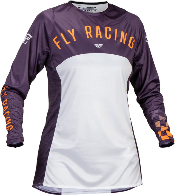 Fly Racing Lite Woman Jersey - Deep Purple/White/Neon Coral 377-621m