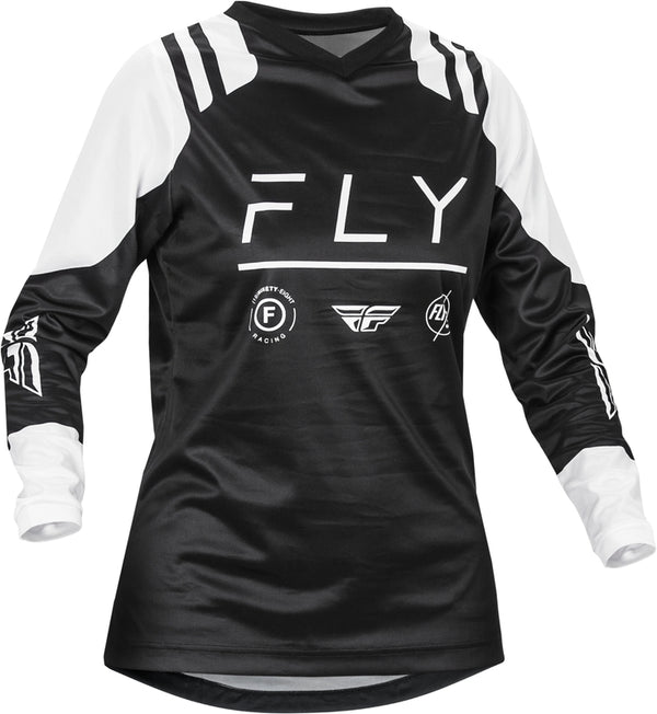 Fly Racing F-16 Woman Jersey-Black/White 377-822M