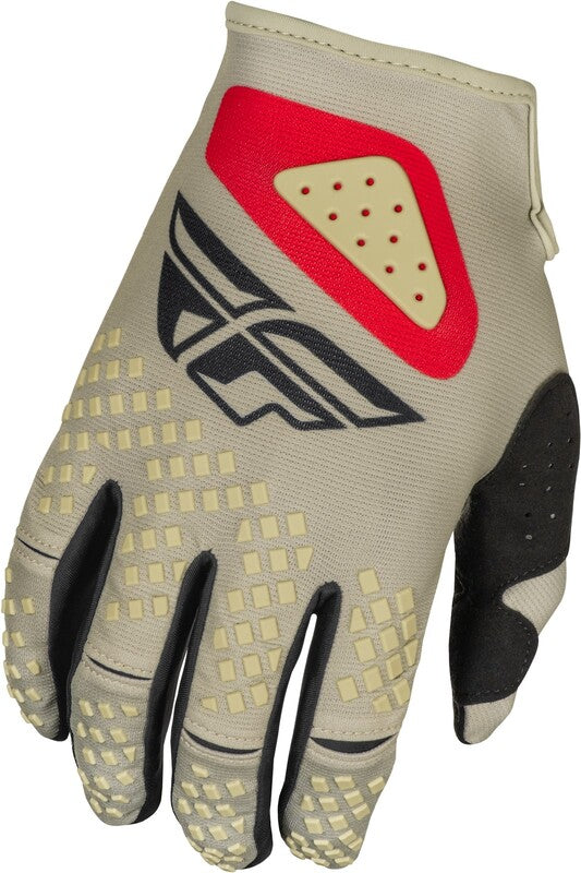 Fly Racing Kinetic Sym Gloves - Light Gray/Red/Black 378-4103X