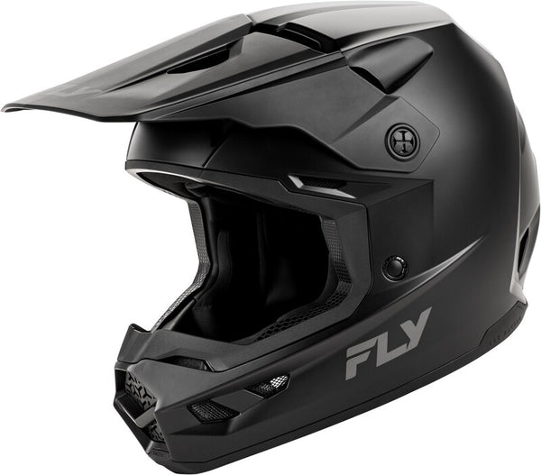 Fly Racing Kinetic Solid Youth Helma - Matte Black 73-8673YM