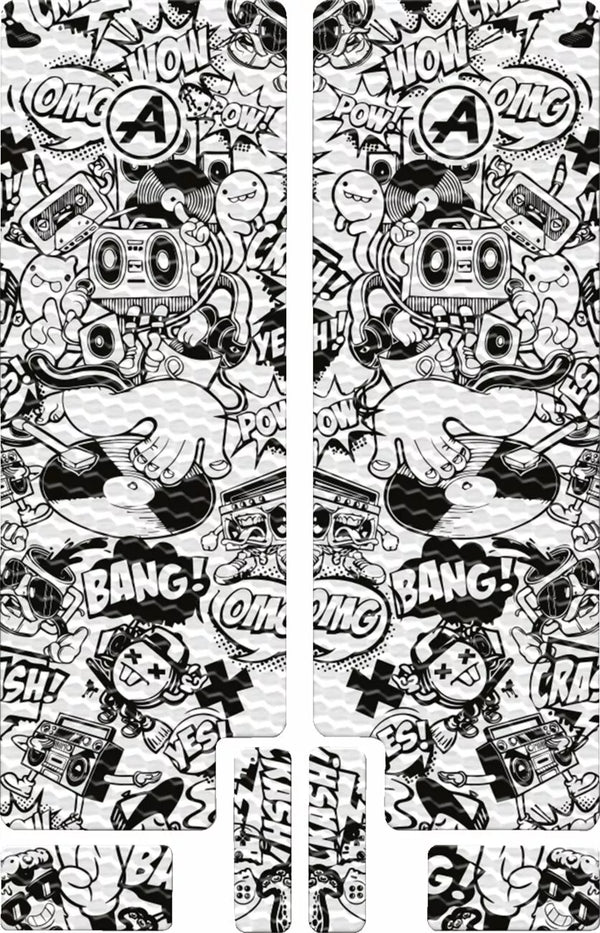 Algis Fork Decal Textured Bk Comic bk.t06.004