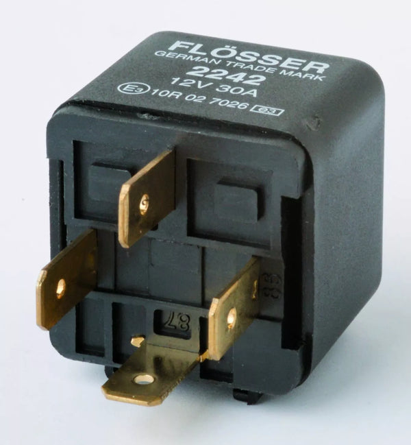 Flosser Relays 12V30A Open 4 ter. 10pk 224210pk