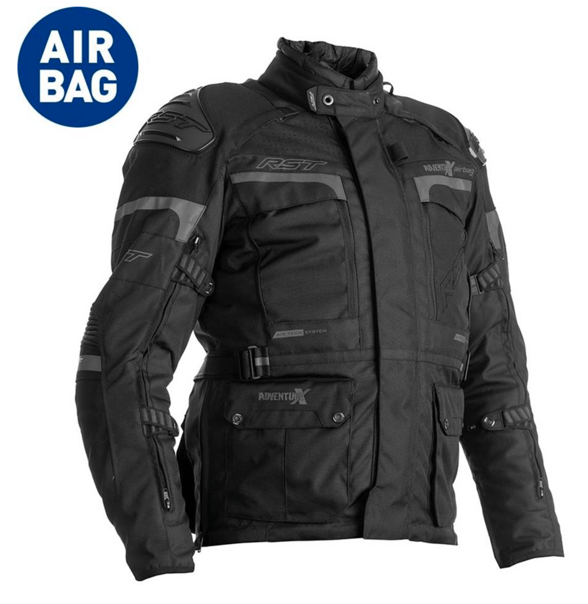 První airbag Textile MC Jacket Adventure-X Black