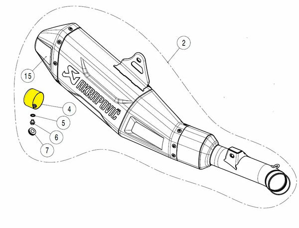Akrapovic Noise Insert V-TUV349