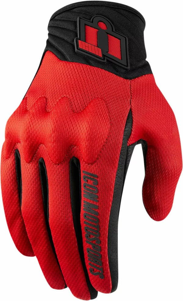 ICON GLOVE ANTHEM2 CE Red SM 3301-3683