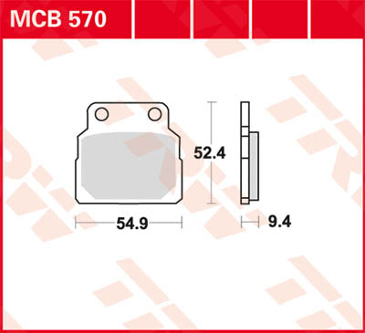TRW BRAKE PAD TRW MCB570 MCB570